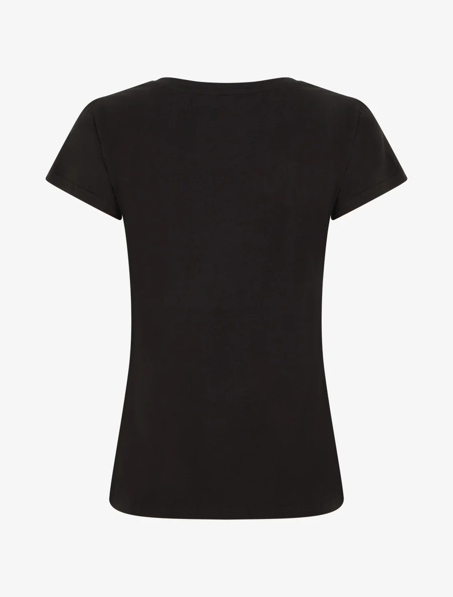 T-shirt à strass et flocage oiseaux - Noir - Image 2