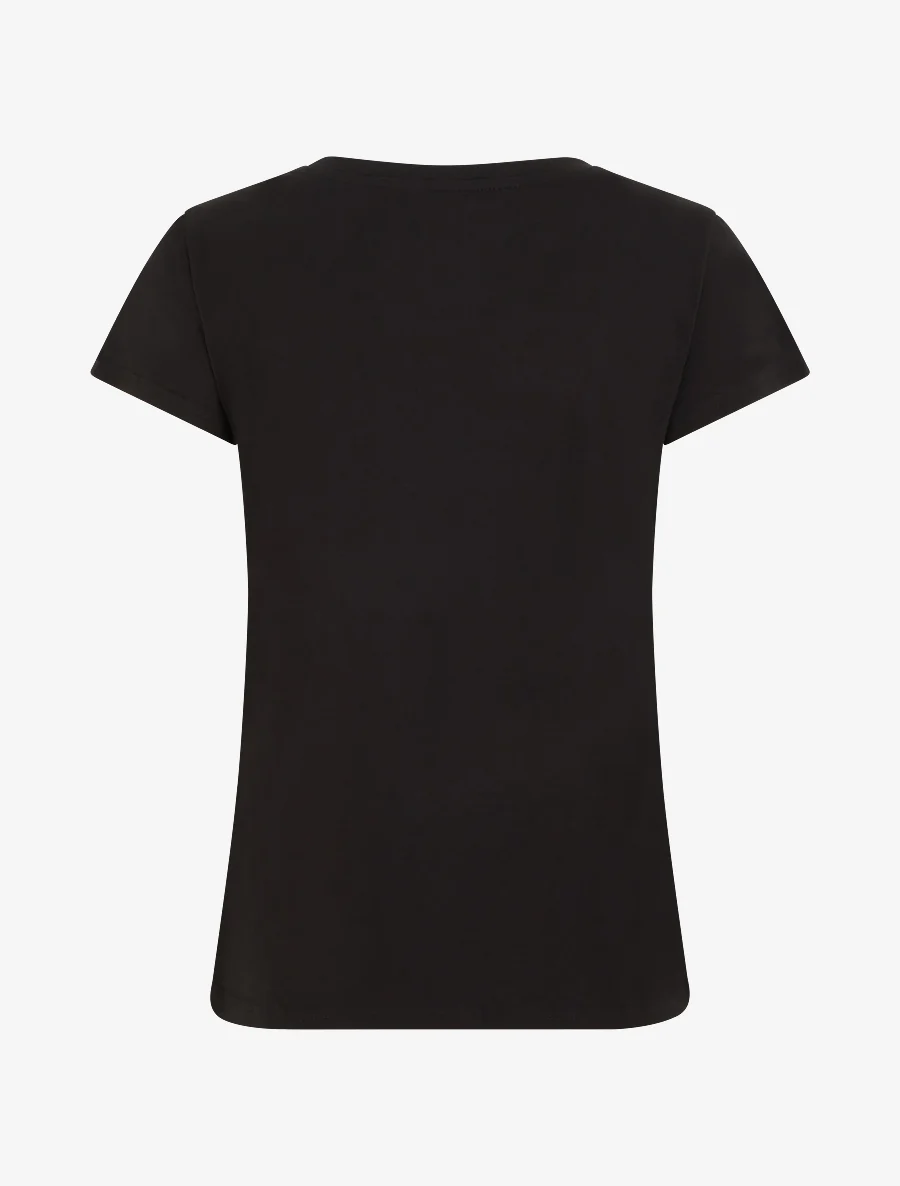 T-shirt à strass et motif sac - Noir - Image 2