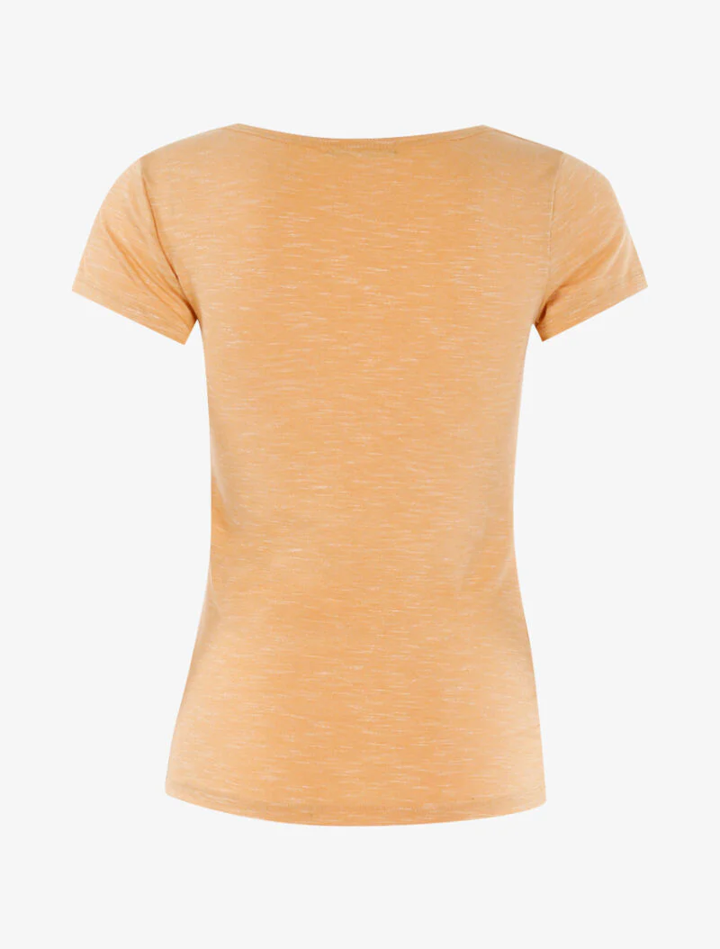 T-shirt chiné à détails chaînettes - orange pâle - orange - Image 2