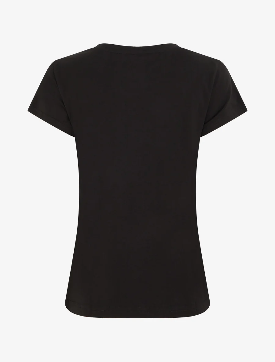 T-shirt imprimé noeuds strassés - Noir - Image 2