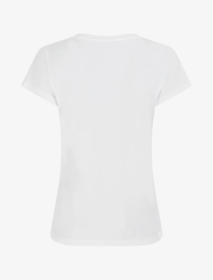 T-shirt imprimé noeuds strassés - Blanc - Image 2
