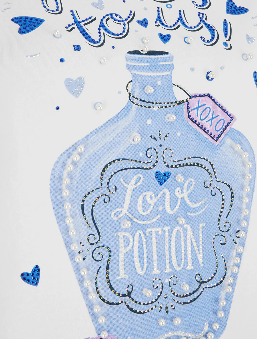 T-shirt Love potion à strass - Blanc - Image 3