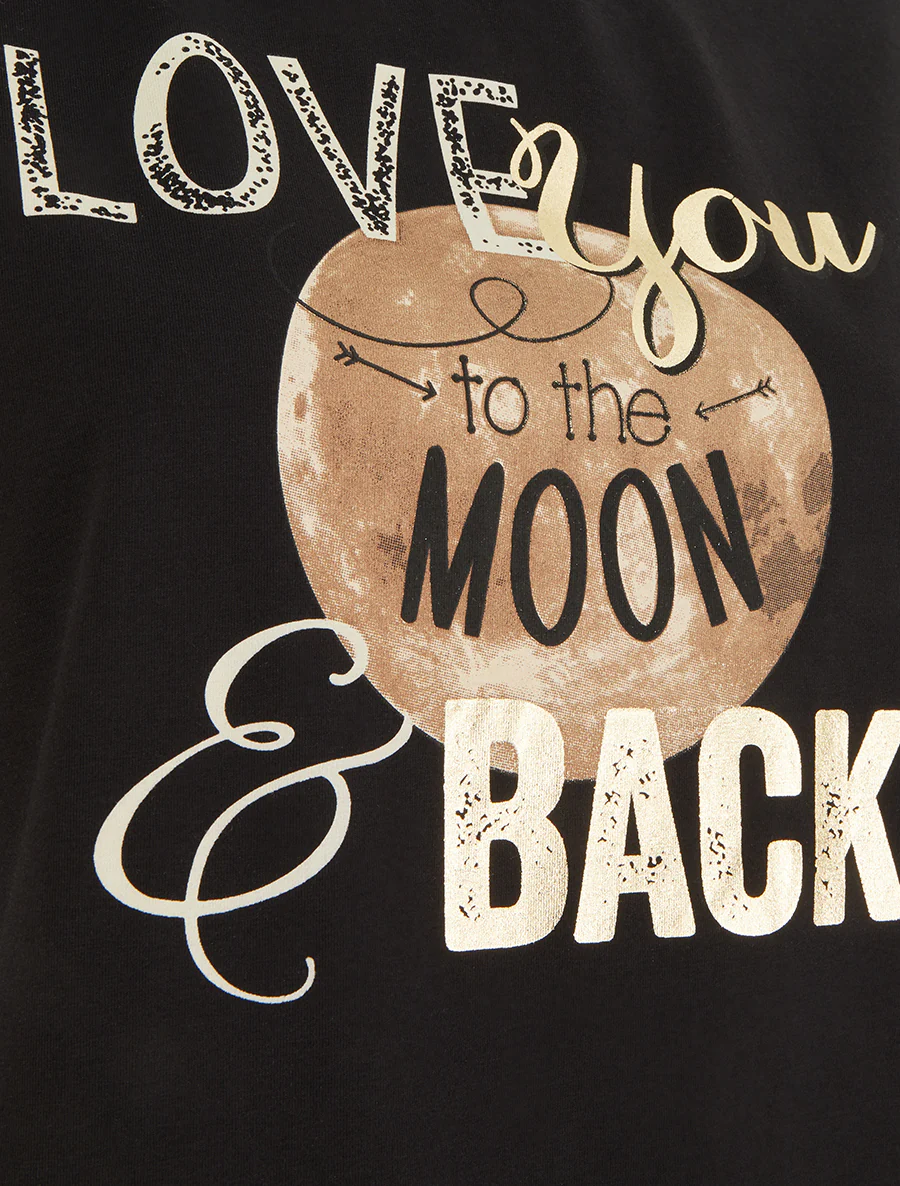 T-shirt Love you to the moon - Noir - Image 3