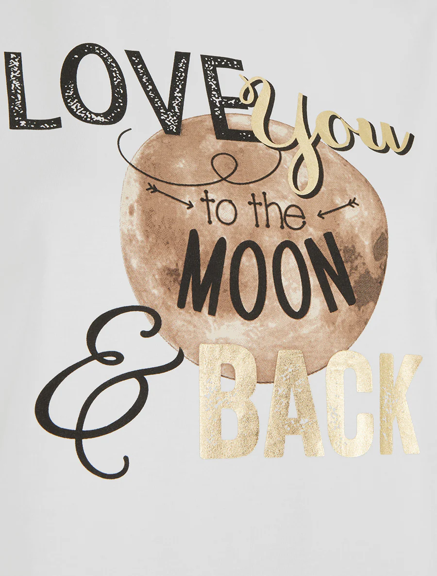 T-shirt Love you to the moon - Blanc - Image 3