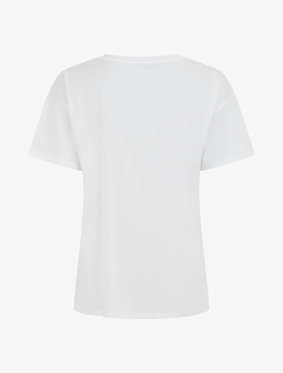 T-shirt manches courtes à message - Blanc - Image 2