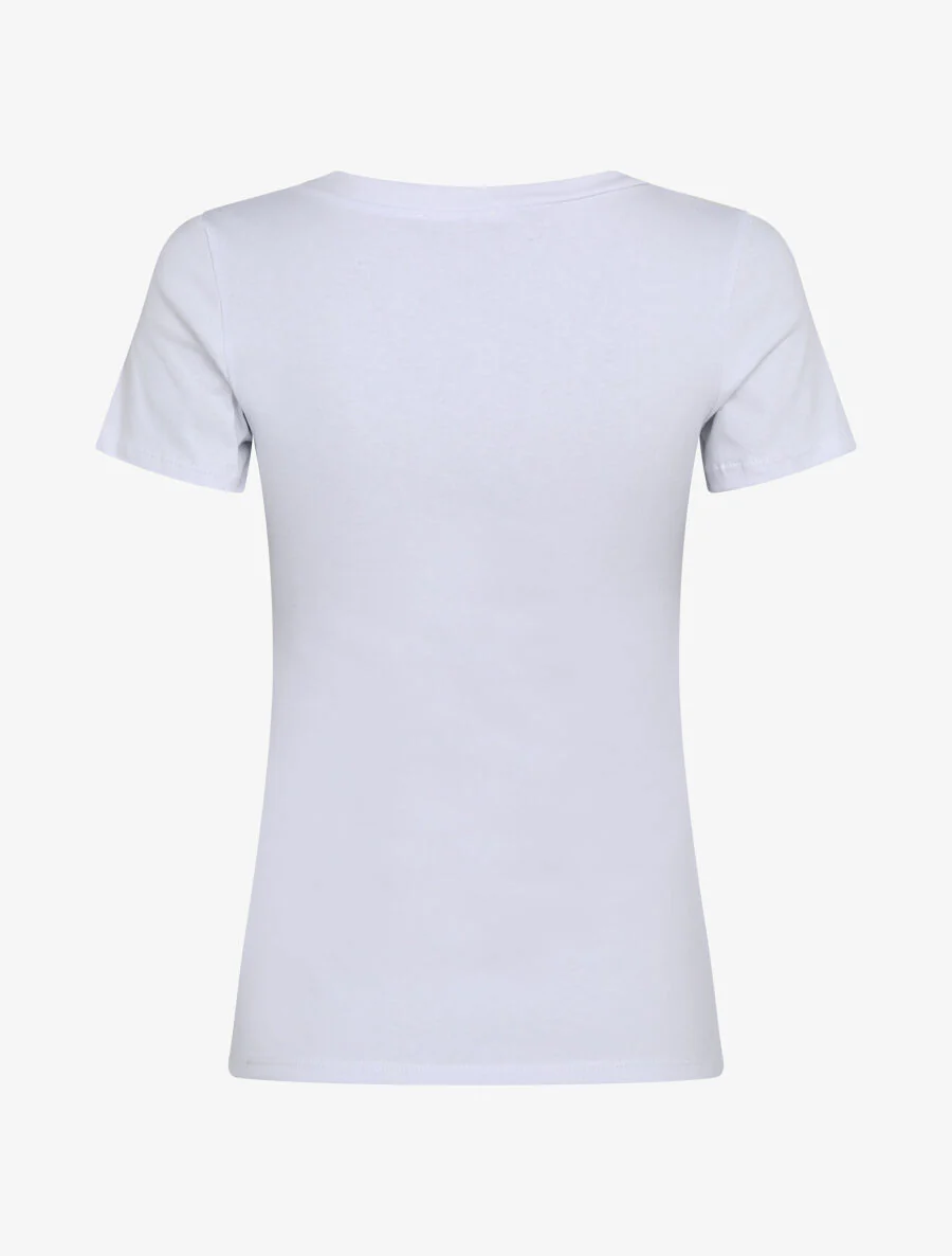 T-shirt slim à flocage coeur psychédélique - Blanc - Image 2