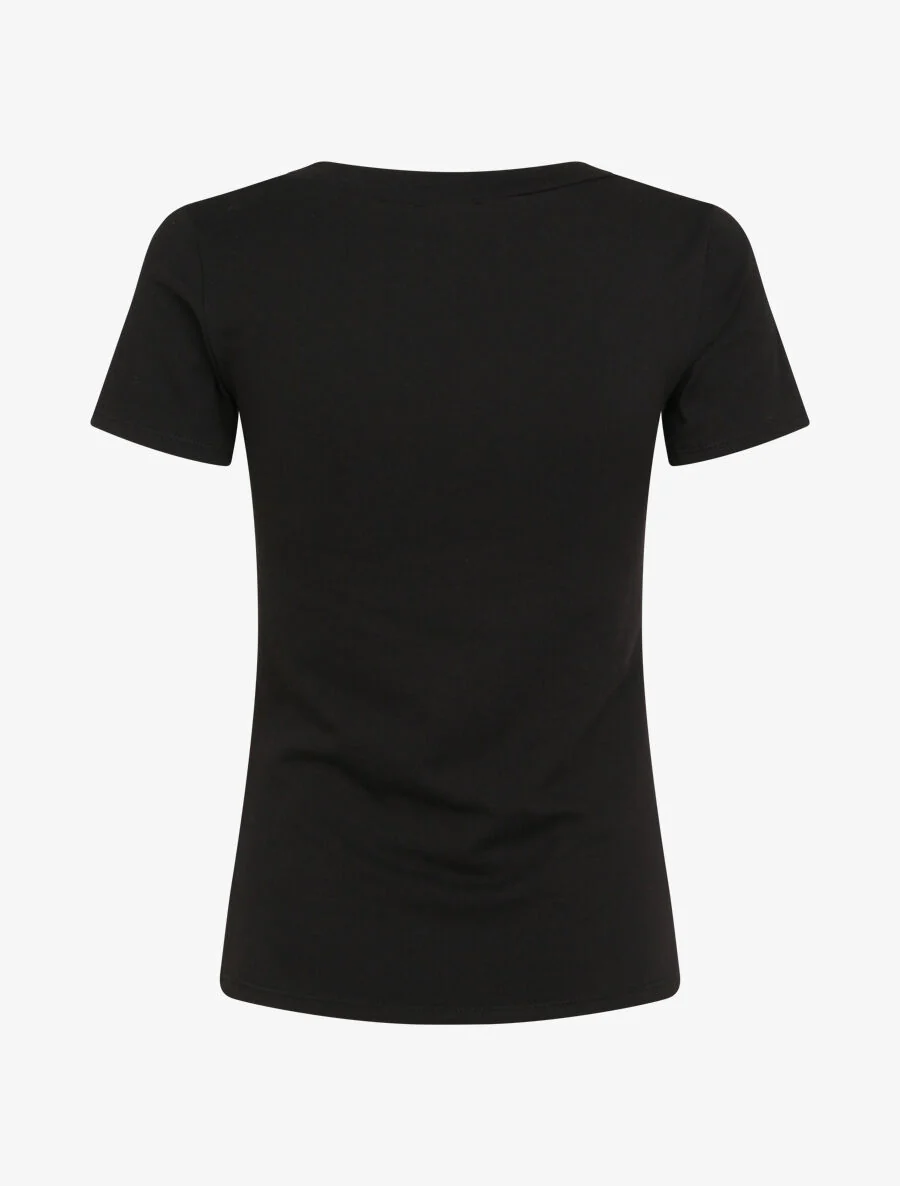 T-shirt slim à flocage Paris - Noir - Image 2