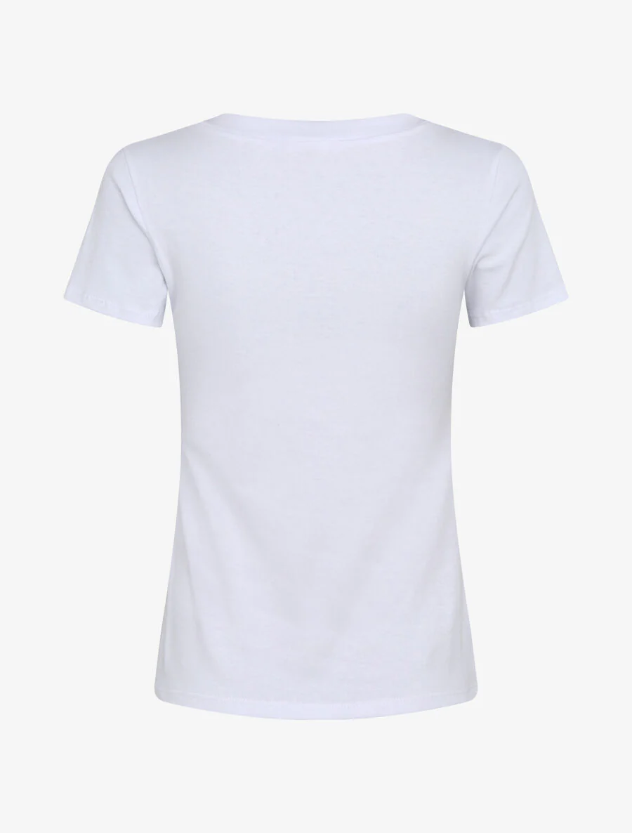 T-shirt slim à message floqué - Blanc - Image 2