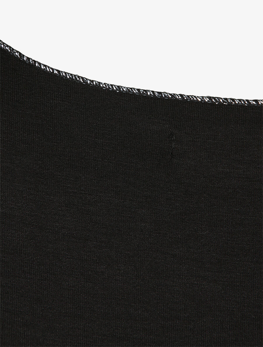T-shirt stretch à bords irisés - Noir - Image 3
