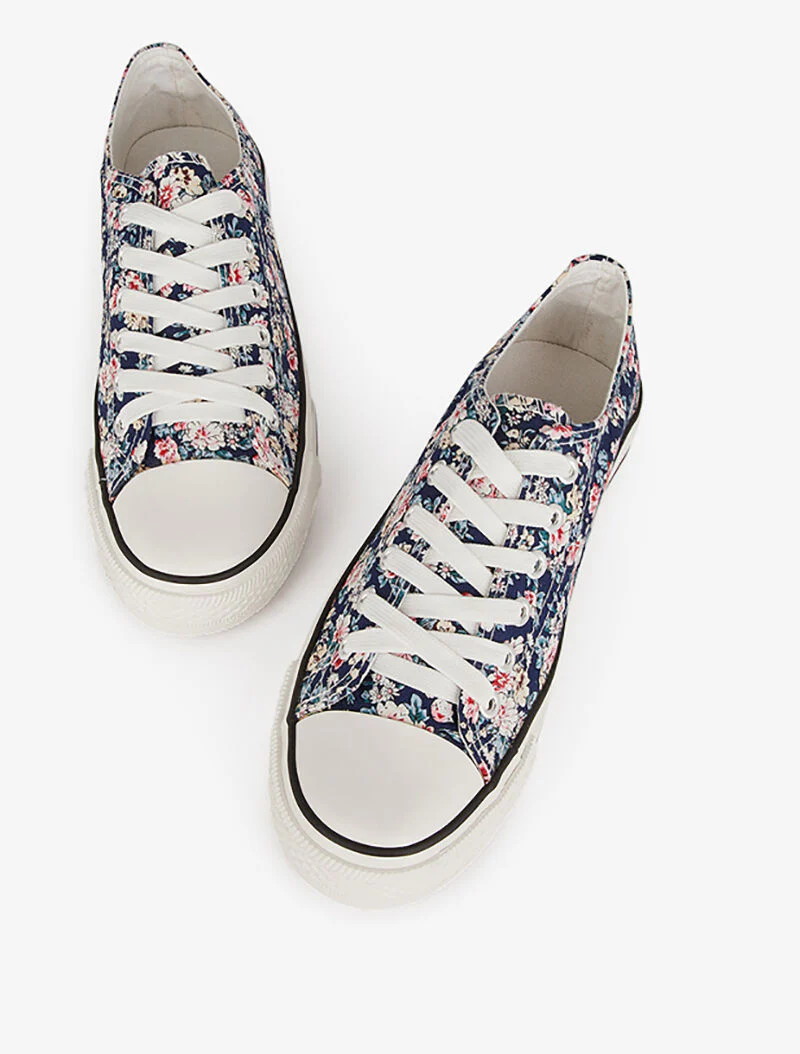 Tennis basses imprimé floral - marine
