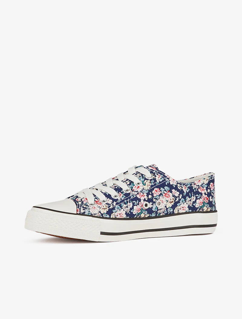 Tennis basses imprimé floral - marine - Image 4