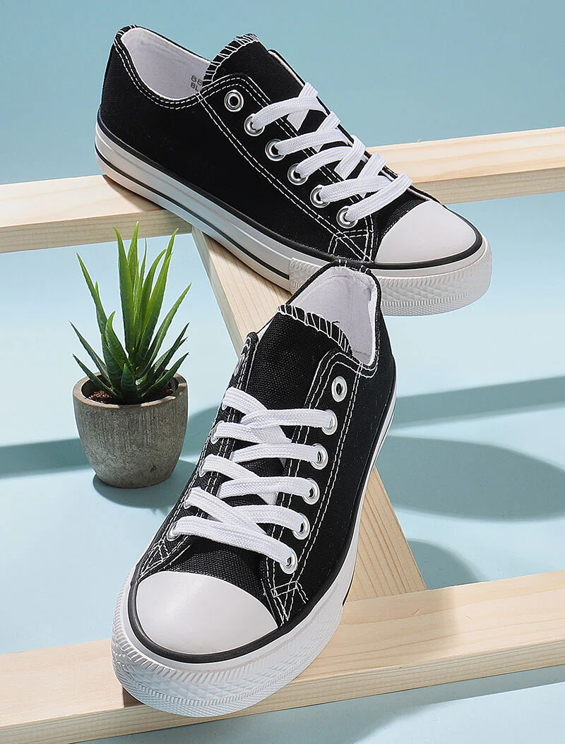 Tennis basses unies - noir