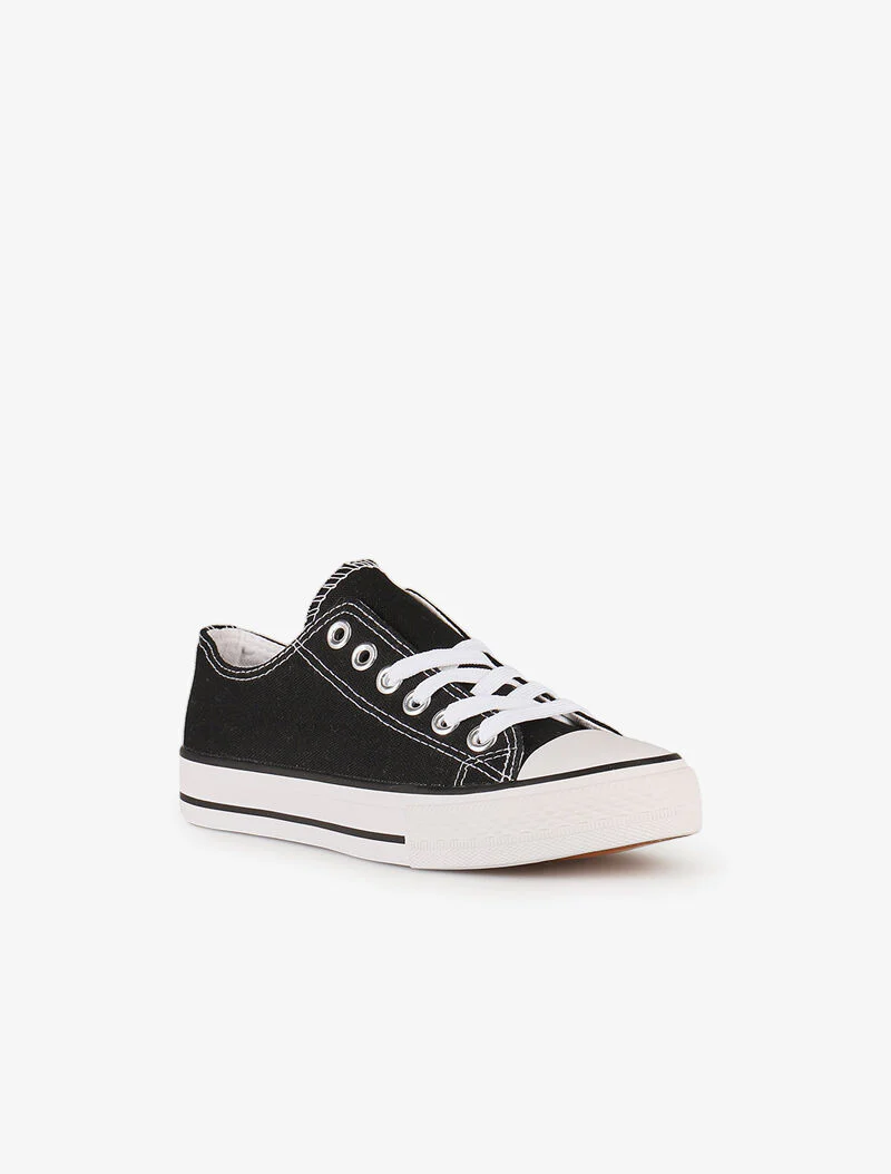 Tennis basses unies - noir - Image 3