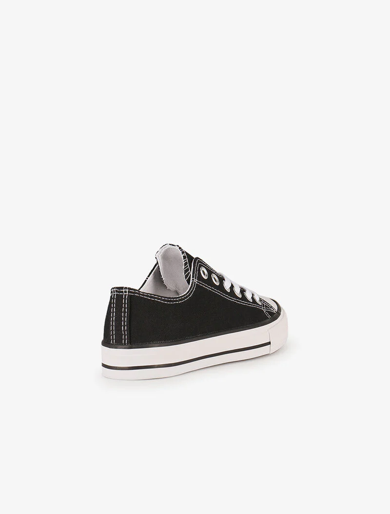 Tennis basses unies - noir - Image 5