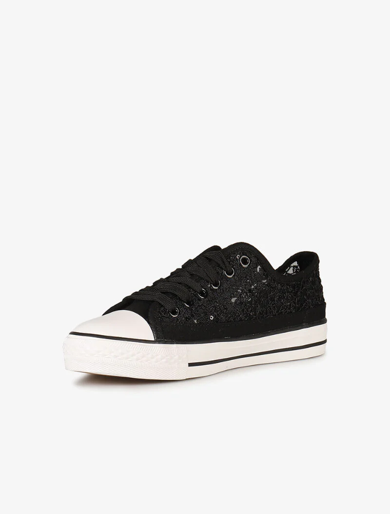 Tennis style crochet et sequins - noir - Image 3