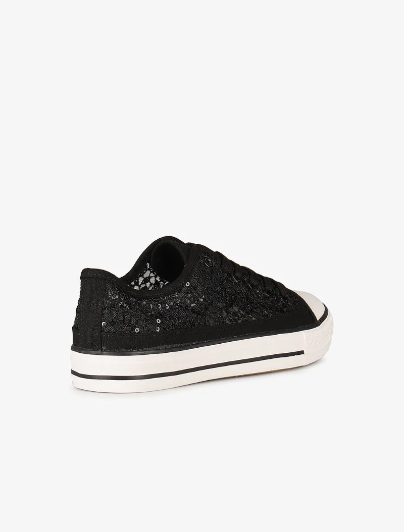 Tennis style crochet et sequins - noir - Image 5
