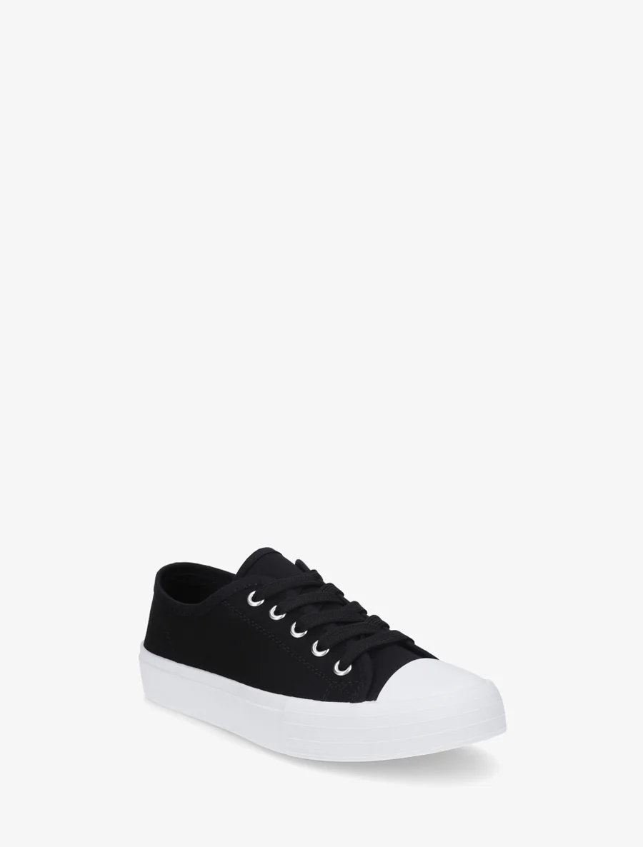 Tennis unis en toile - Noir - Image 2