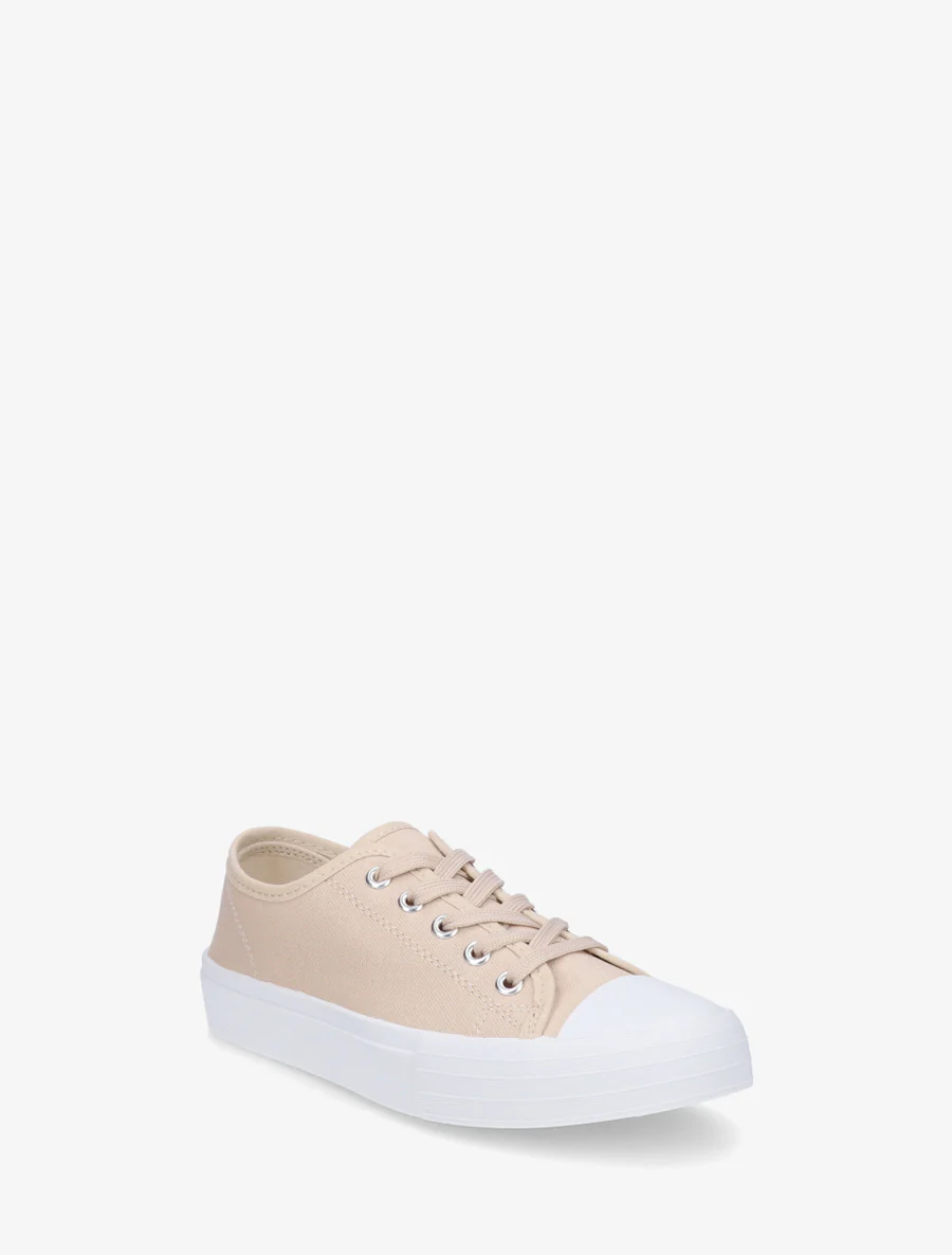 Tennis unis en toile - Beige - Image 2