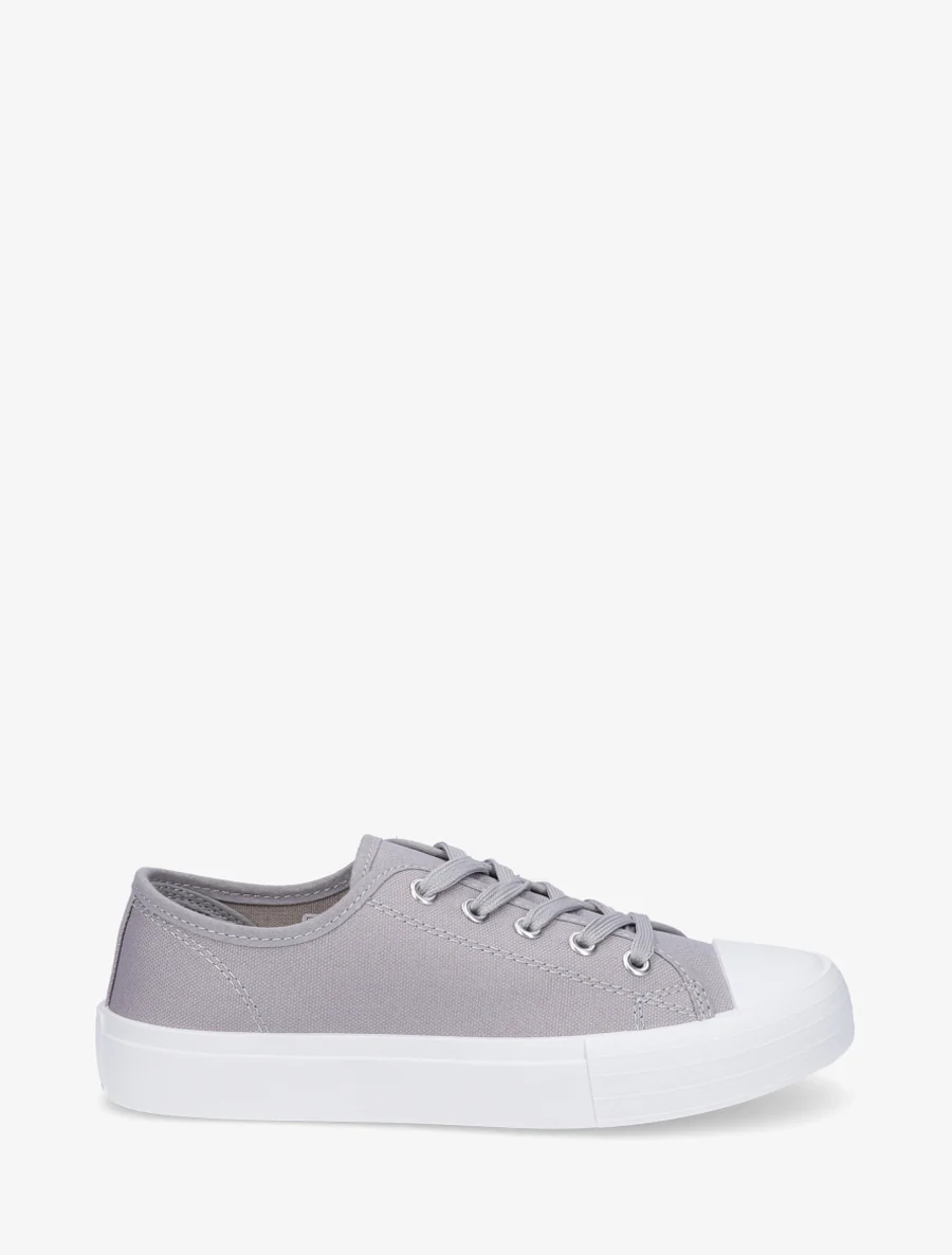 Tennis unis en toile - Gris