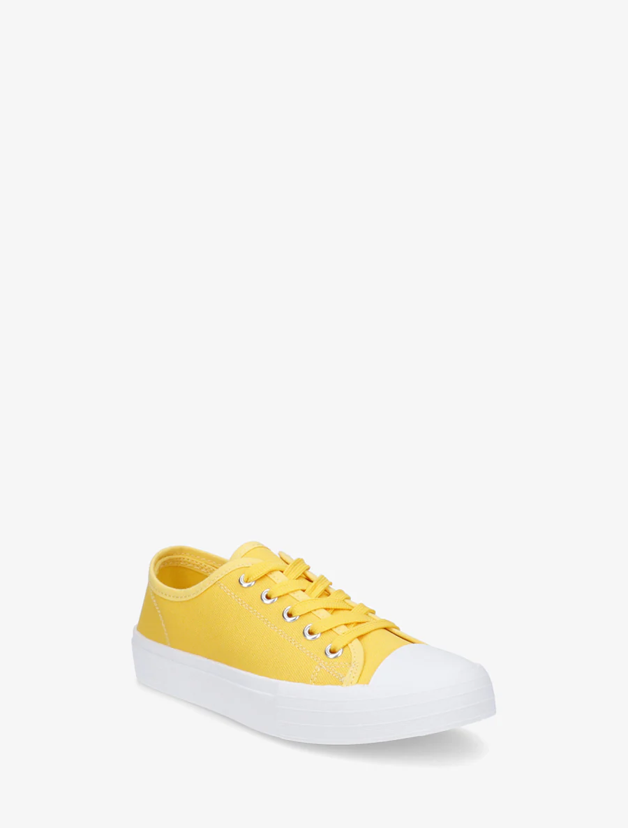 Tennis unis en toile - Jaune - Image 2