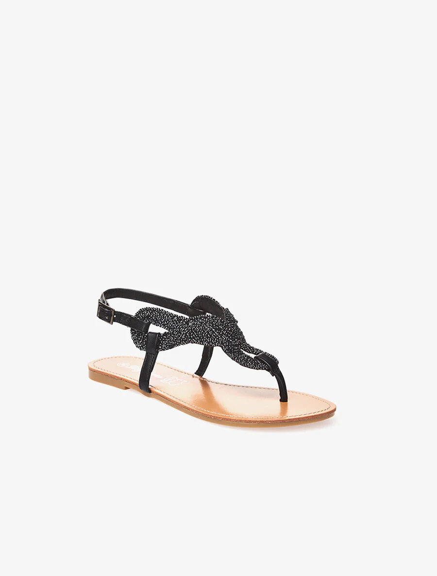 Tongs lanière irisée - noir - Image 2