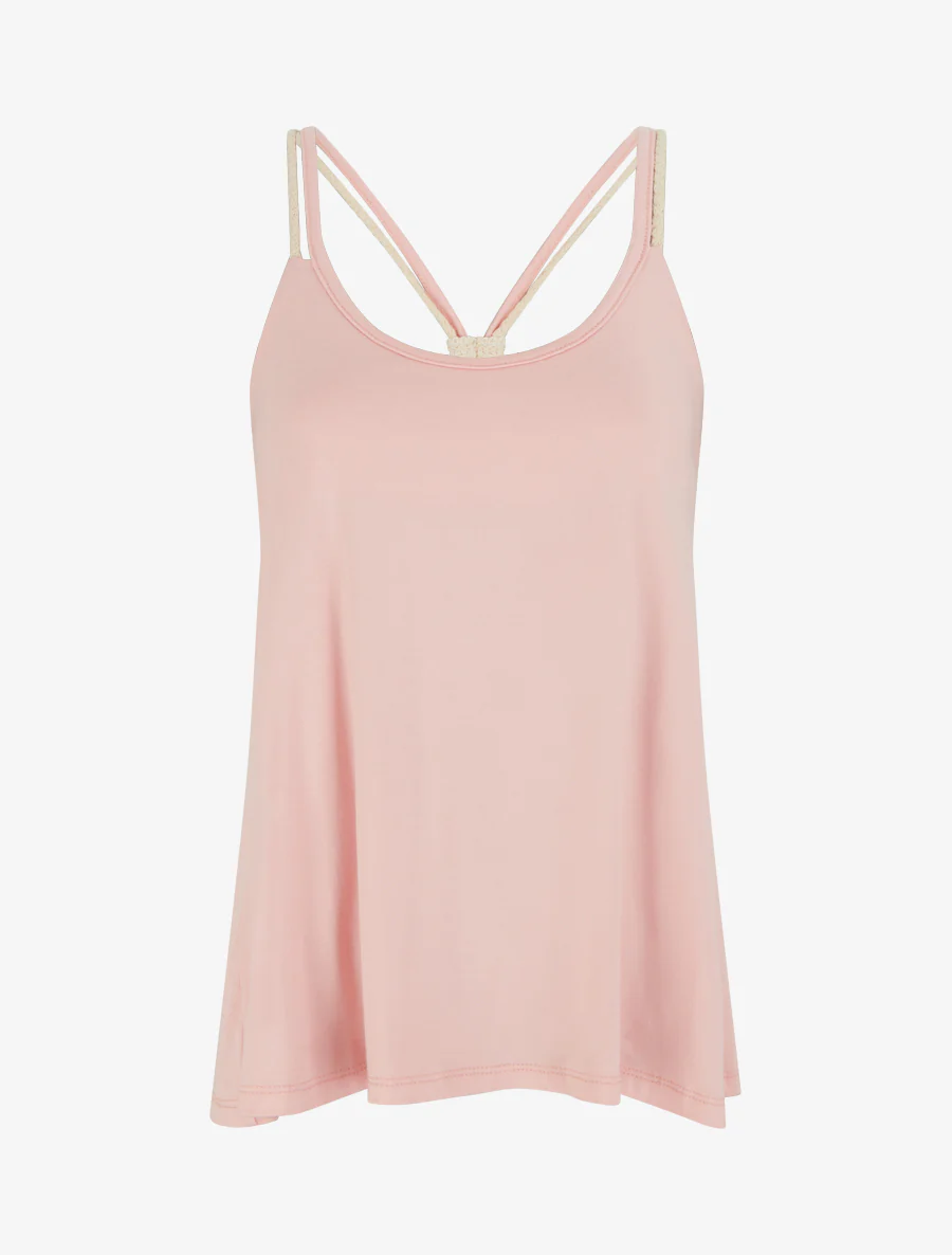 Top à bretelles style cordes - Rose