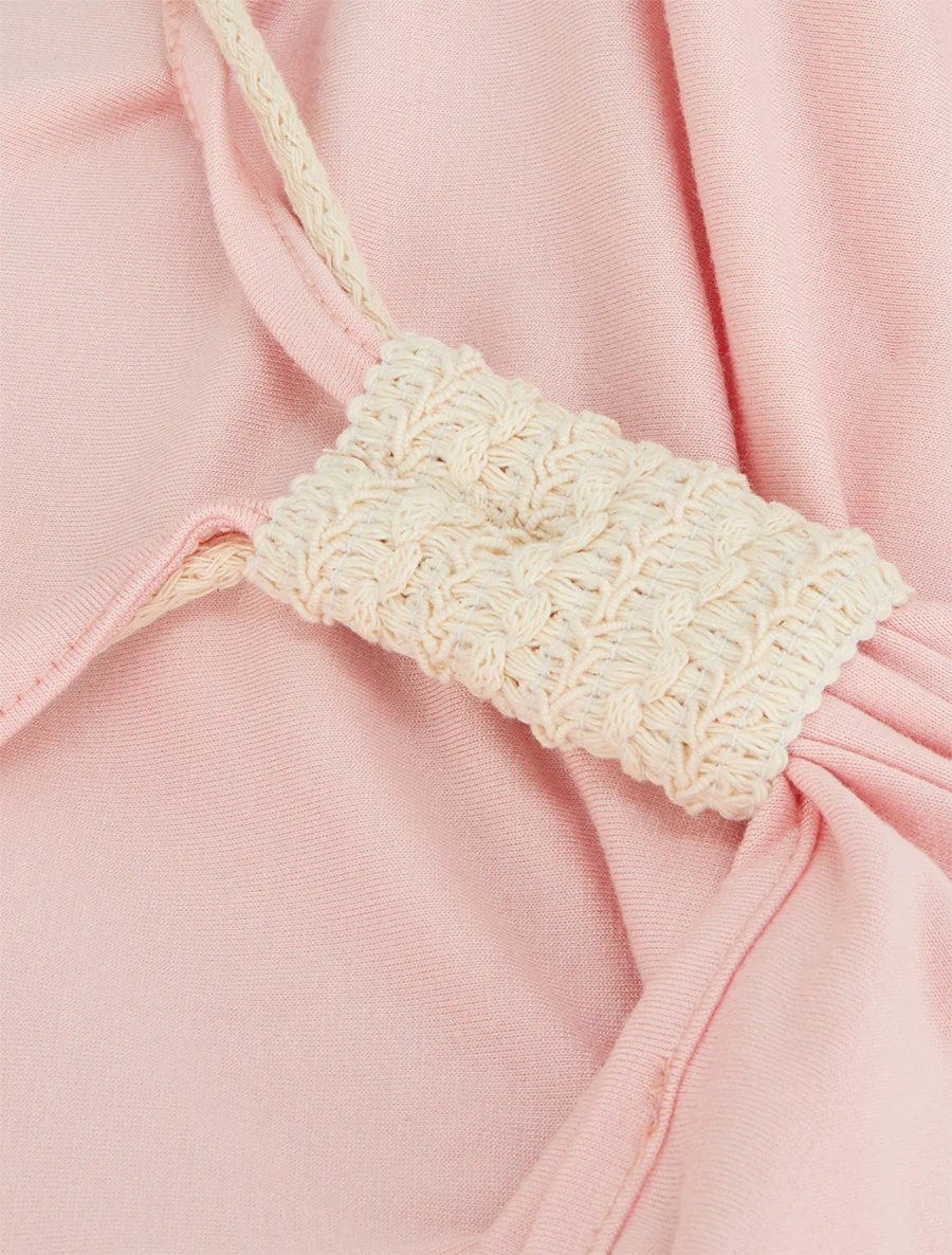 Top à bretelles style cordes - Rose - Image 3