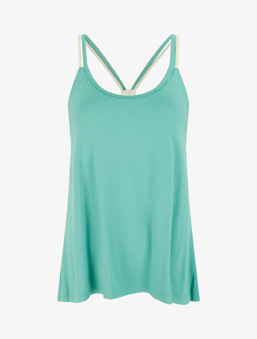 Top à bretelles style cordes - Turquoise