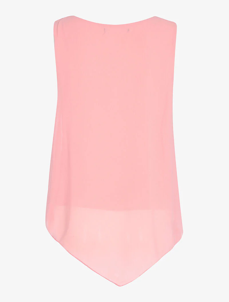 Top à décolleté zippé - rose - Image 2