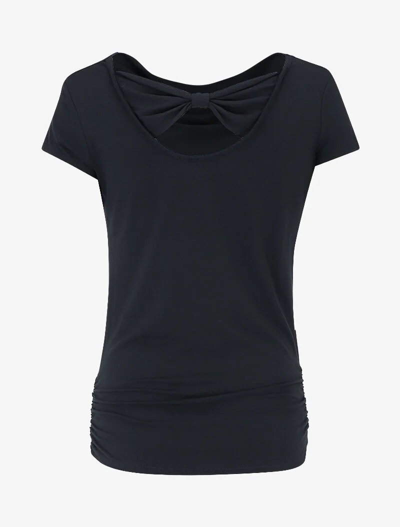 Top à dos stylisé - Noir - Image 2