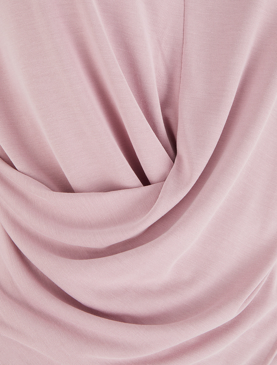 Top ajusté sans manches effet drapé - Rose - Image 3