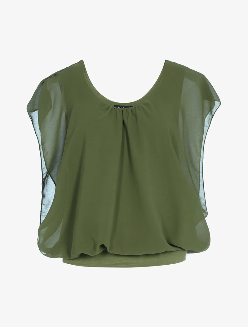 Top ample coupe boule - kaki