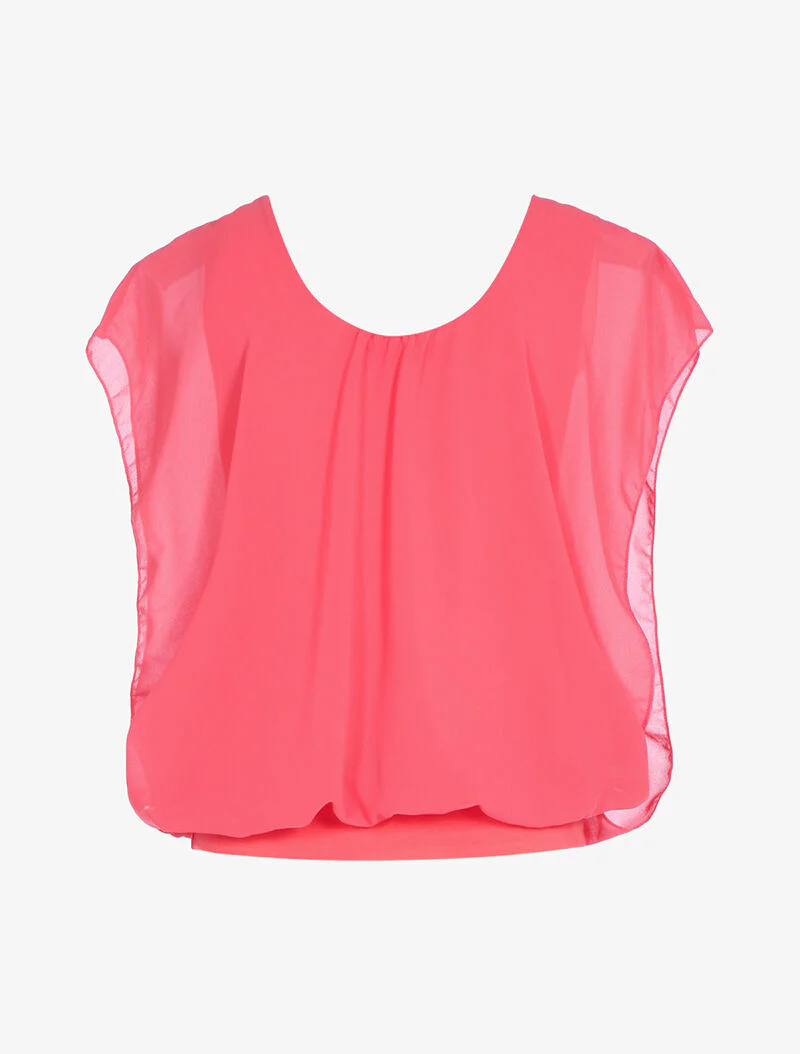 Top ample coupe boule - corail - Image 2