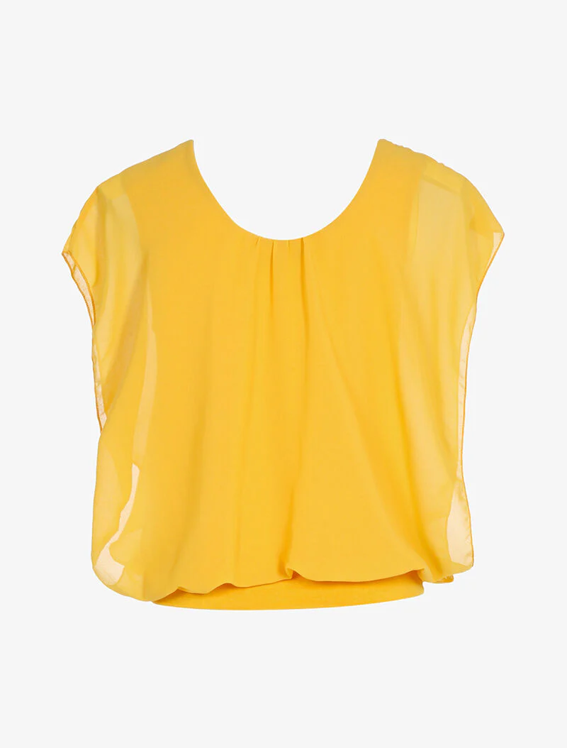 Top ample coupe boule - jaune - Image 2