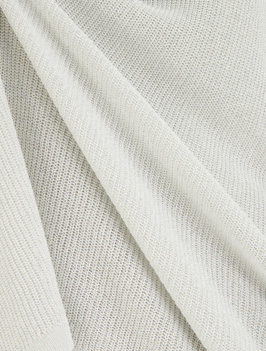 Top ample manches courtes chauve-souris - Blanc - Image 3