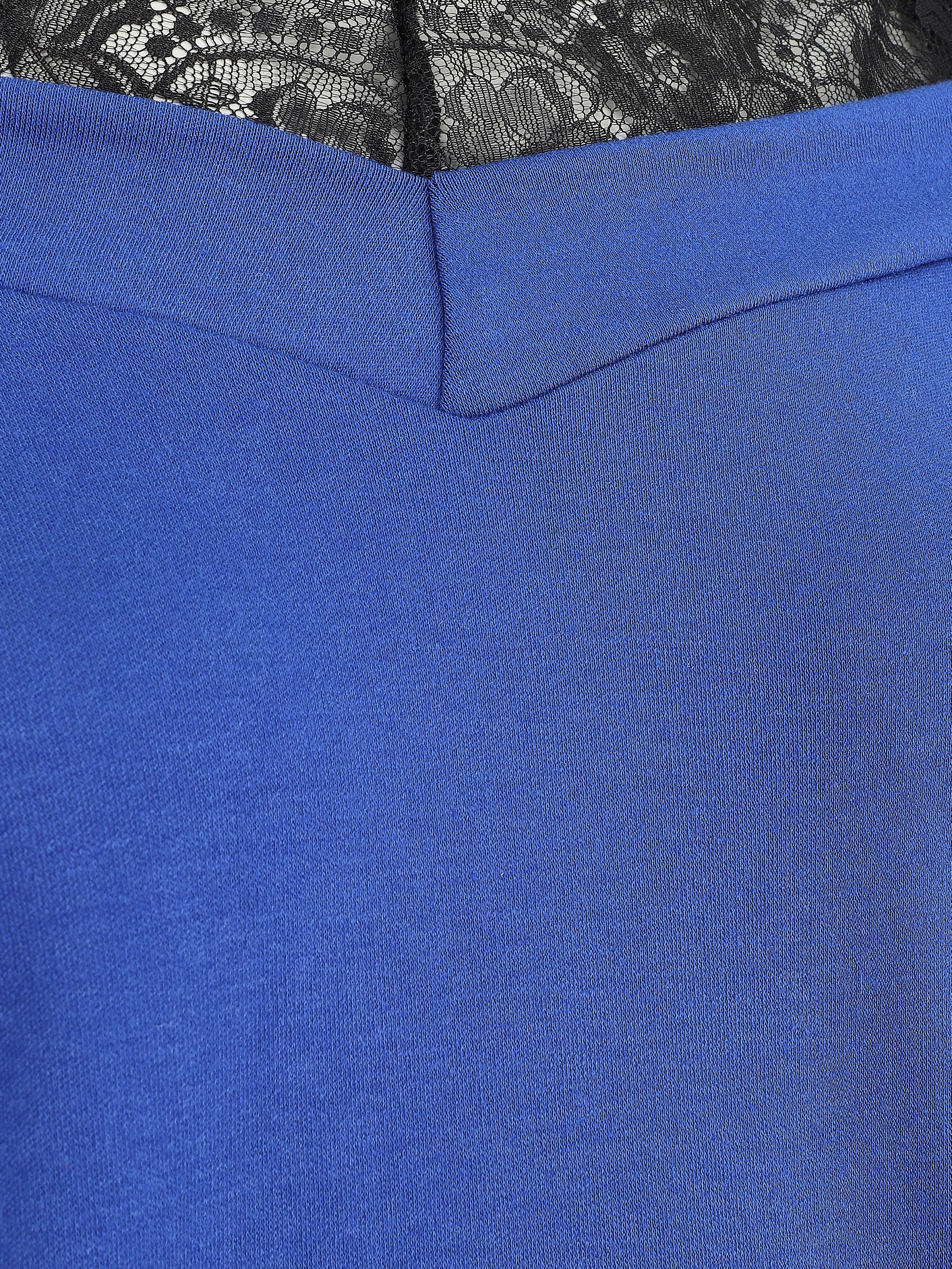 Top bardot trompe l'oeil - Bleu électrique - Image 3