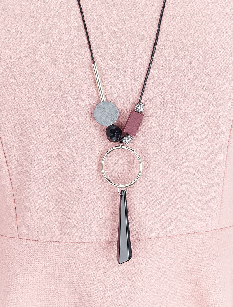 Top bi matière volanté - Rose - Image 3
