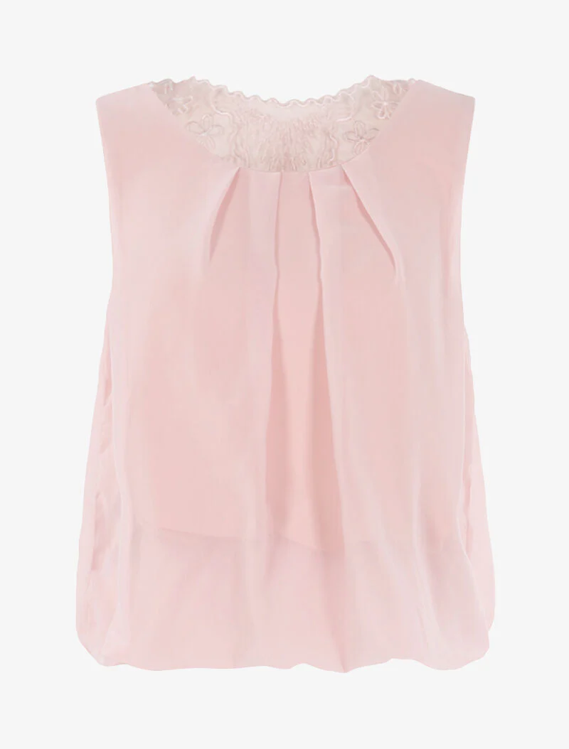 Top boule à dos en tulle - rose - Image 4