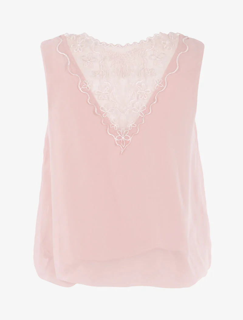 Top boule à dos en tulle - rose - Image 5