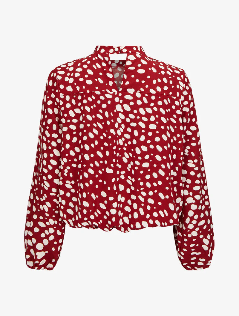 Top boule à imprimé dalmatien - Rouge - Image 2