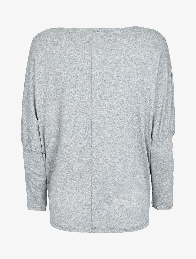 Top boule à manches dolman - Gris chiné - Image 2