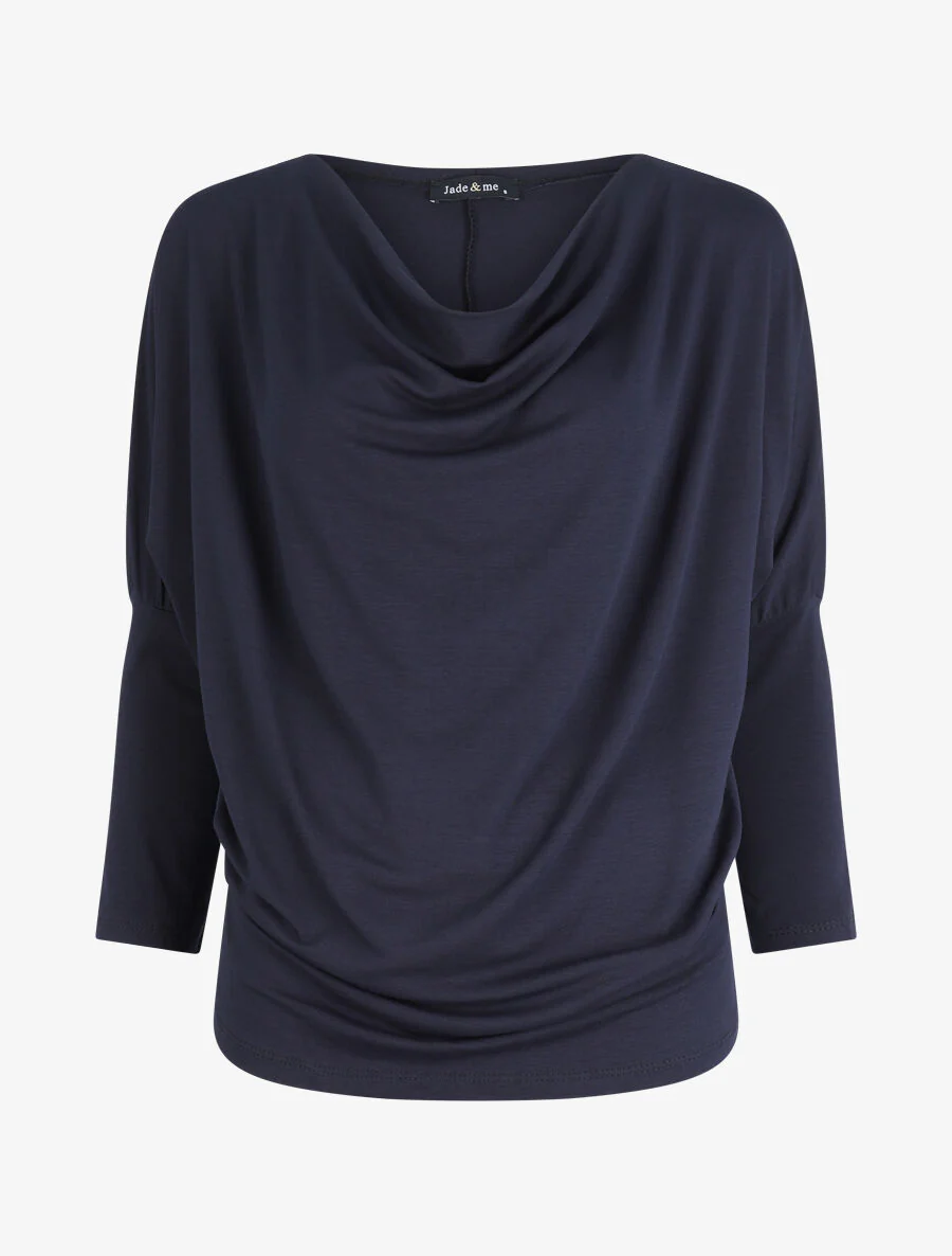 Top boule à manches dolman - Marine