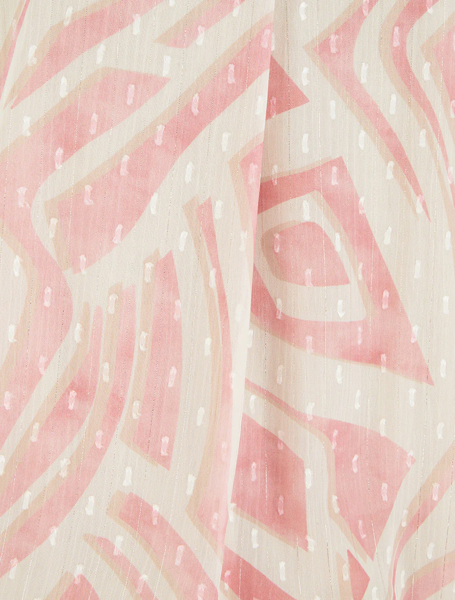 Top boule sans manches imprimé graphique - Rose - Image 3