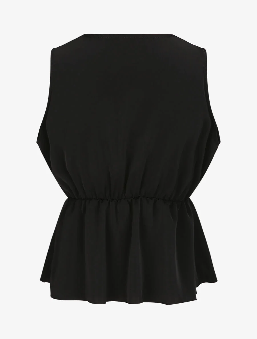 Top cache-coeur fluide - Noir - Image 2