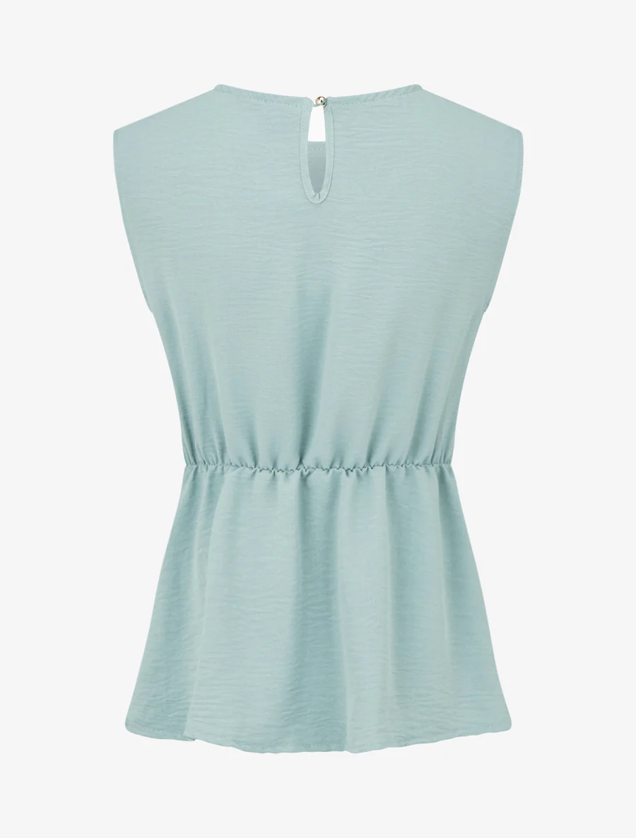 Top cintré à boucle décorative - Bleu clair - Image 2