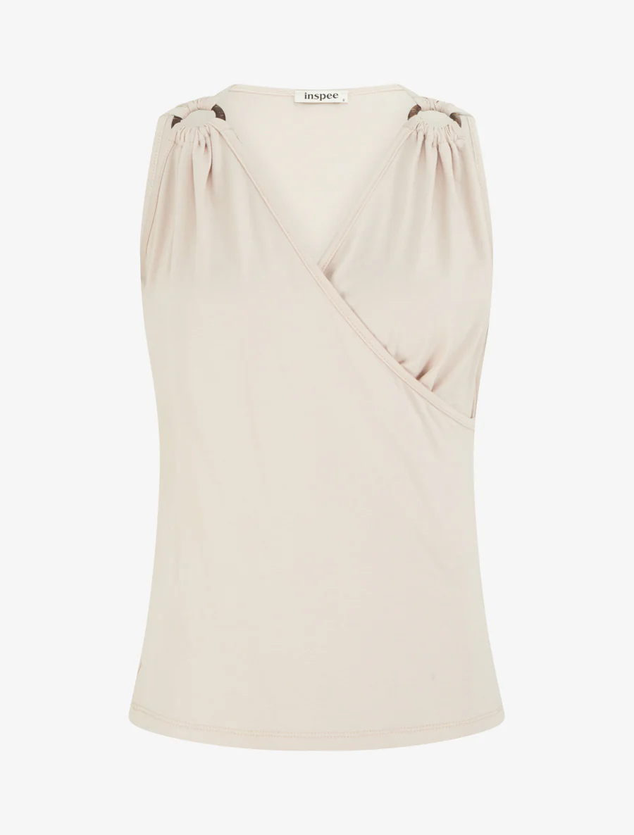 Top classique cache-coeur - Beige