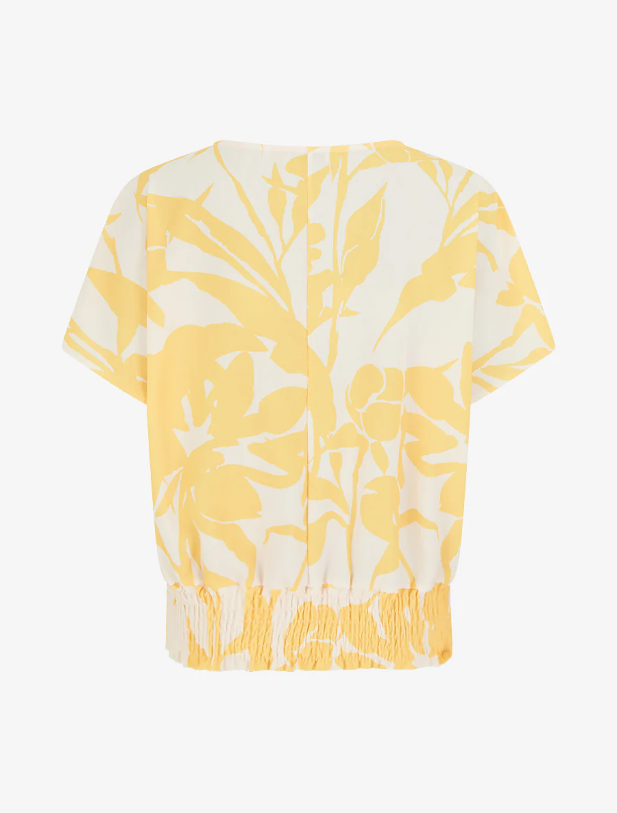 Top coupe boule imprimé floral - Jaune - Image 2