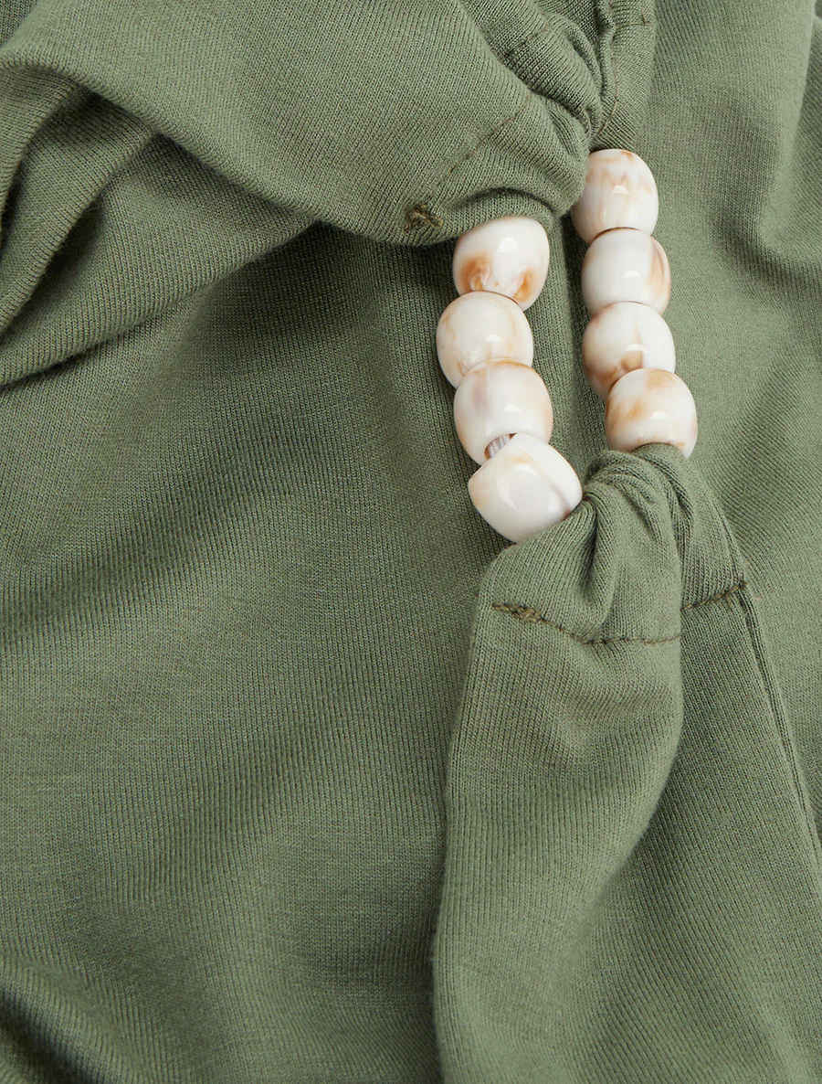 Top dos nu à perles - Kaki - Image 3
