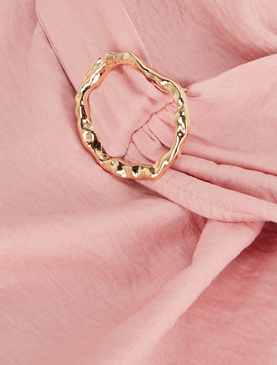 Top droit à dos nageur et bretelles bijoux - Rose - Image 3