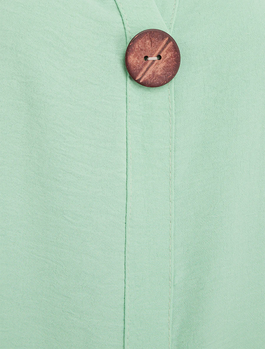 Top droit sans manches à bouton - Vert d'eau - Image 3